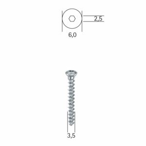 Cortical screw 3,5 mm
