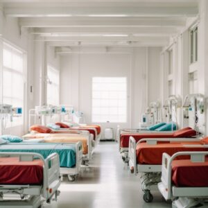 Hospital bed food table