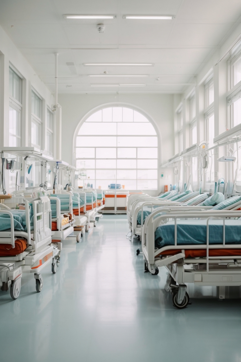 patient on bed in Hospital