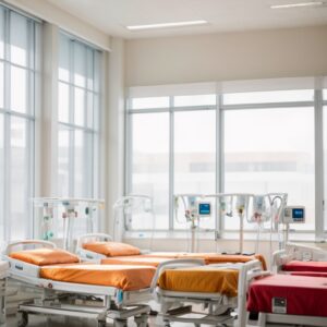 2 Crank SteelMedical Hospital bed with Driprod &Mattress