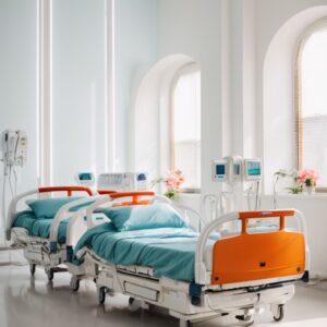 2 Function Full FowlerManual Hospital bed WithMattress