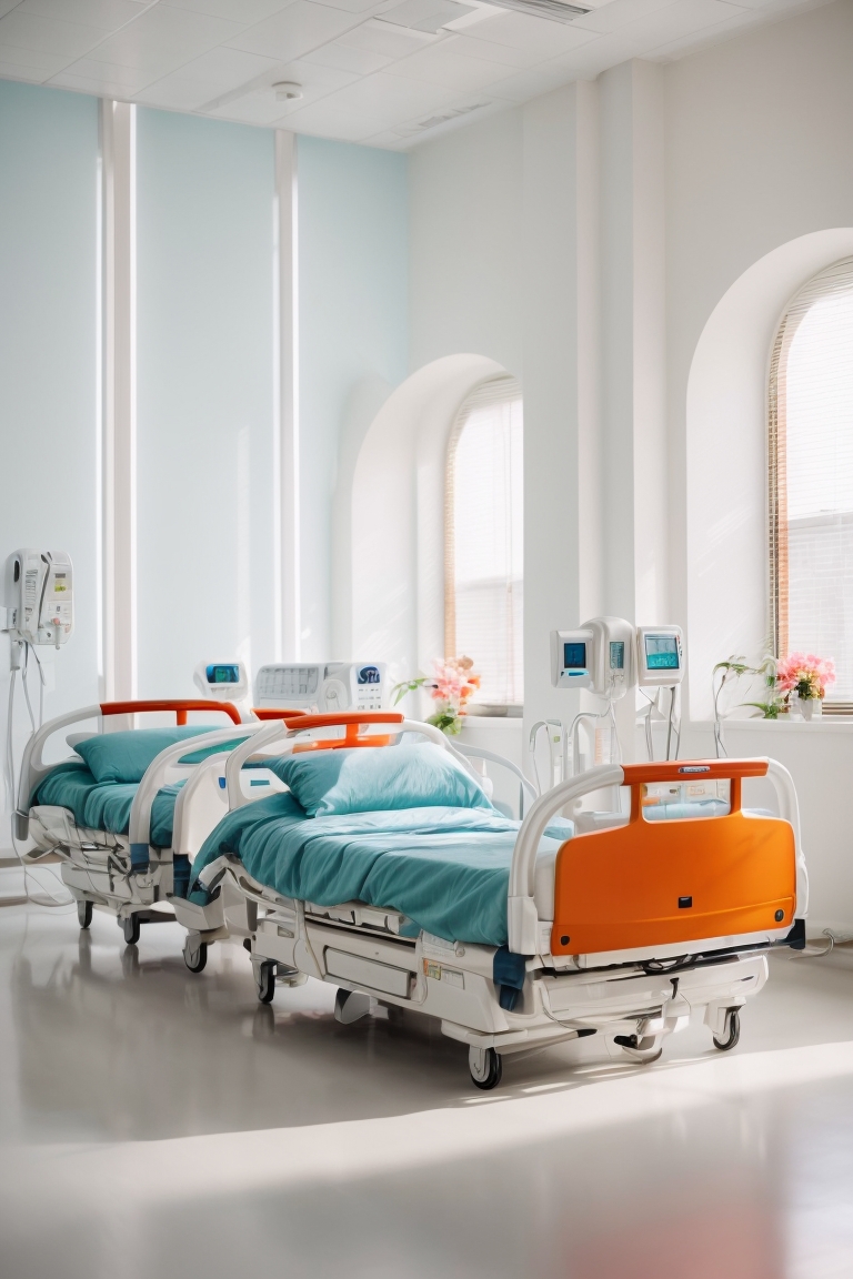 2 Function Full FowlerManual Hospital bed WithMattress