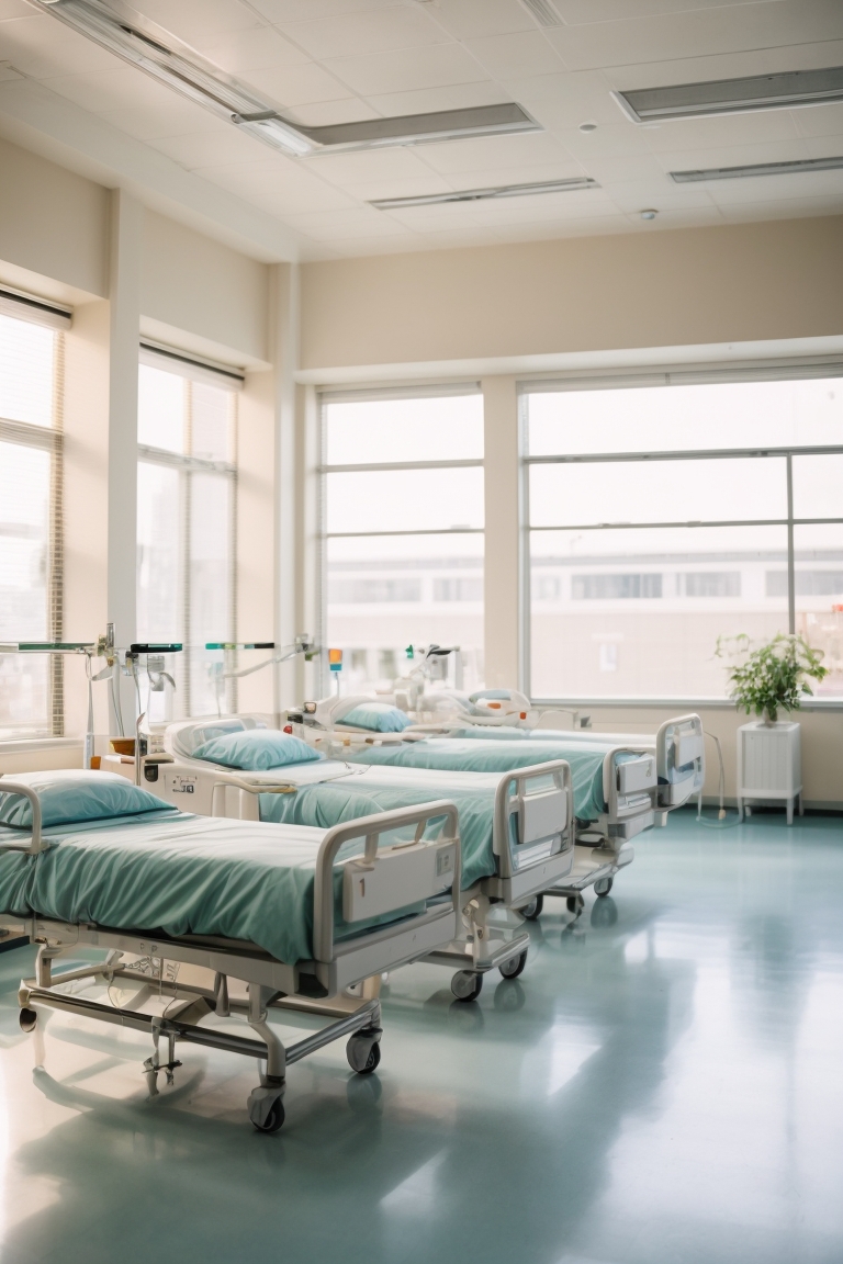 3 Crank AluminiumMedical Hospital bed withMattress & Driprod