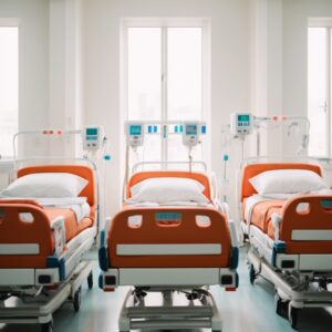 4 Crank ABS Hospital bed withMattress and Dripod - 5 Function