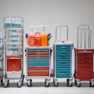 Emergency medical trolley equipment