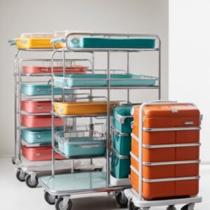 white medical trolley