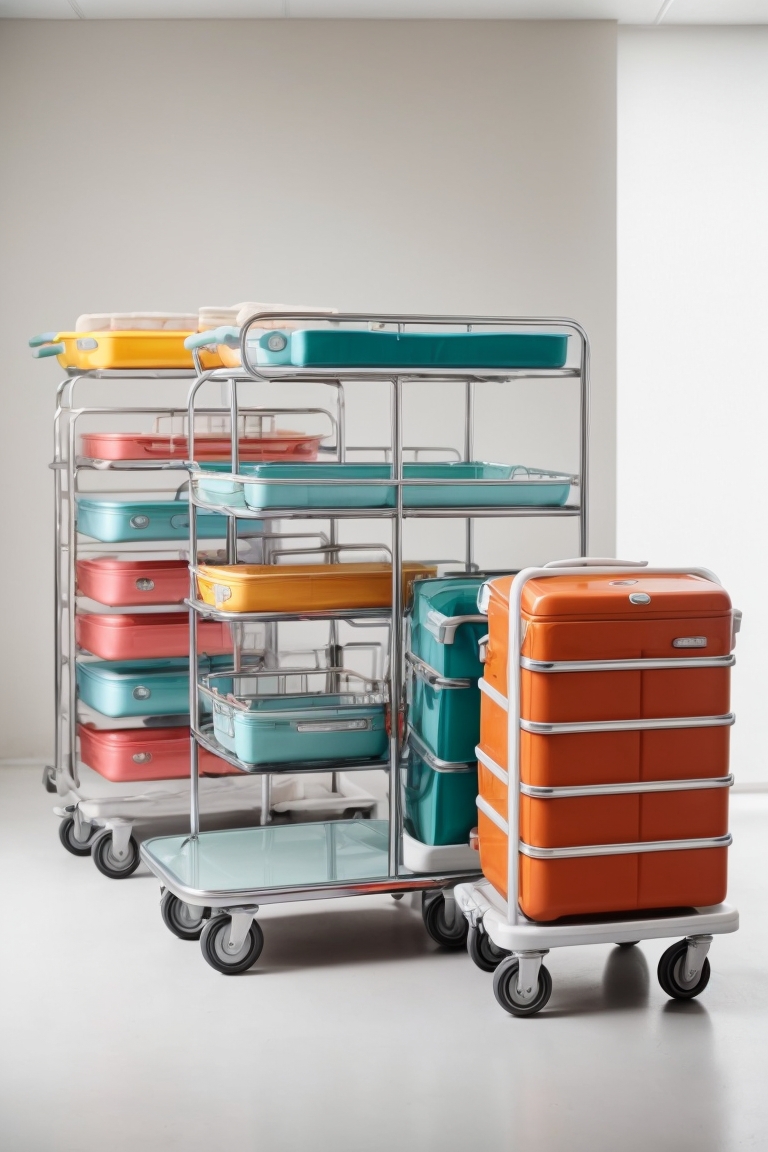 white medical trolley