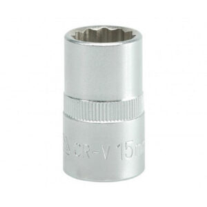 Bi-hex Socket - 12 Point - Chrome Vanadium - 1/2" Connector - Standard Length - 15mm - YT-1277