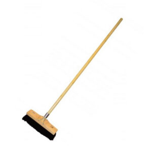 Floor Broom - Complete - Soft - Black PVC Fibre - Wooden Handle - 55 Grip - Pack of 5 - F3357