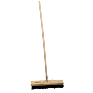 Platform Broom - Complete - Black Coco Fibre - Wooden Handle - 88 Grip - 46cm - Pack of 3 - F3251