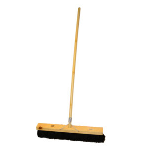 Platform Broom - Complete - Black Coco Fibre - Wooden Handle - 88 Grip - 61cm - Pack of 3 - F3252