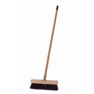 Gutter Sweeper Broom - Complete - Millennium Synthetic - Brown Polypropylene Fibre - Wooden Handle - 55 Grip - 30.5cm - Pack of 3 - F3261