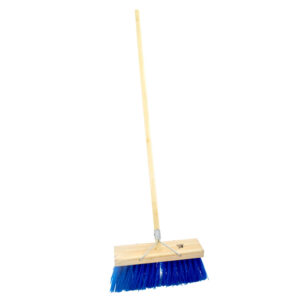 Bass Broom - Complete - Synthetic Fibre - Wooden Handle - 99 Grip - 37.5cm - Pack of 3 - F3154