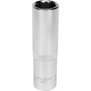 Bi-hex Deep Socket - 12 Point - Chrome Vanadium - 1/2" Connector - 76mm Length - 15mm - YT-12937