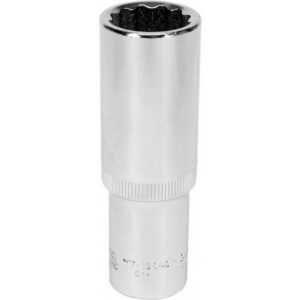 Bi-hex Deep Socket - 12 Point - Chrome Vanadium - 1/2" Connector - 76mm Length - 18mm - YT-12940