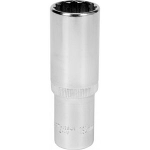 Bi-hex Deep Socket - 12 Point - Chrome Vanadium - 1/2" Connector - 76mm Length - 19mm - YT-12941