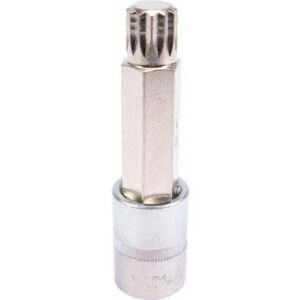 Spline Bit Socket - Chrome Vanadium - 1/2" Connector - Long - M16 x 100mm - YT-04356