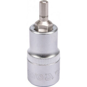 Hex Bit Socket - Chrome Vanadium - 1/2" Connector - Standard Length - HEX 5 x 50mm - YT-04381