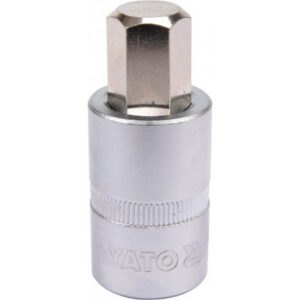 Hex Bit Socket - Chrome Vanadium - 1/2" Connector - Standard Length - HEX 14 x 50mm - YT-04387