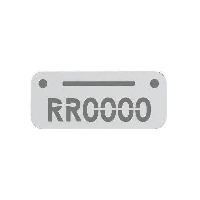 Plastic Locker Numbering Plate -Aluminium - BO1293