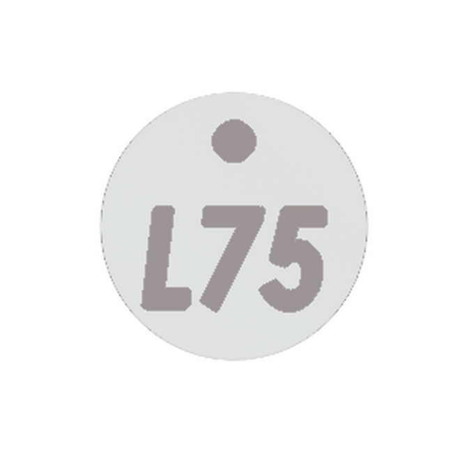 Plastic Locker Numbering Plate - Aluminium - BO1275