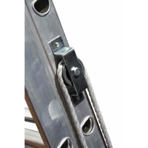 Pulley Wheel and Bracket Set for Extension Ladder - Aluminium - ZA-PWBSALU