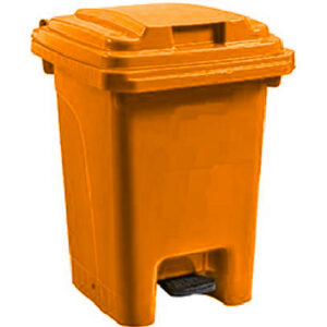 Pedal Bin - Foot Operated - 60L - Plastic - Orange - 0250