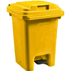 Pedal Bin - Foot Operated - 60L - Plastic - Yellow - 0213