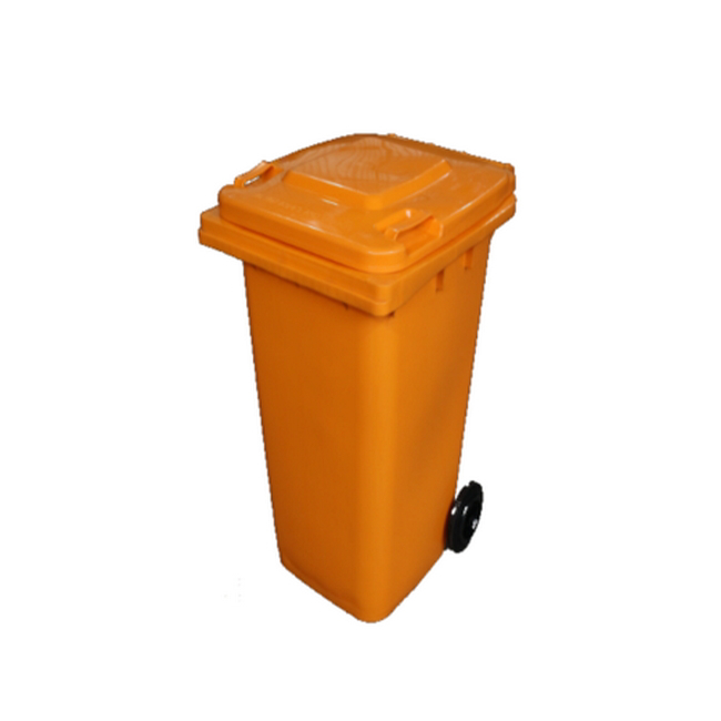 Wheelie Bin - 120L - 2 Wheel - Plastic - Orange - 0143