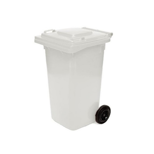 Wheelie Bin - 240L - 2 Wheel - Plastic - White - 0131