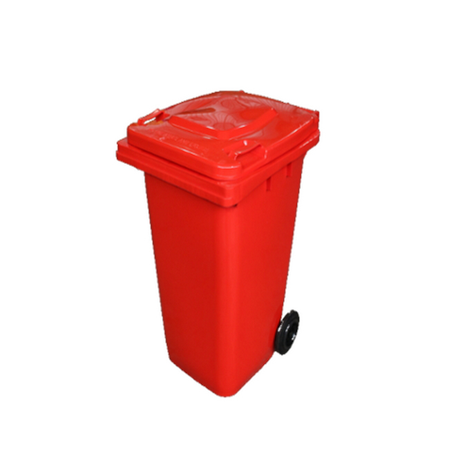 Wheelie Bin - 120L - 2 Wheel - Plastic - Red - 0129