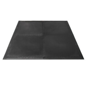Chair Mat Kit - 4 Tiles and 8 Edges - 100 x 100 x 0.6cm - Black - LGTE010001