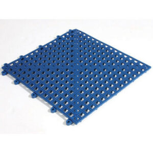 Floor Tile - Flexi-Deck Interlinking Anti-Slip Drainage PVC Mat - 30 x 30 x 1.3 cm - Blue - Pack of 9 - FD020001