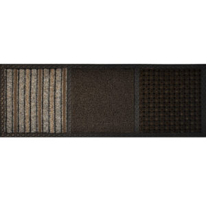 Disinfectant Mat - COBAcare Trio Zone - 99.5 x 39.5 x 1.5 cm - Brown, Brown and Beige - CDM006