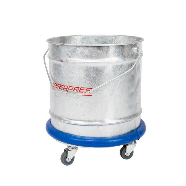 Galvanised Bucket on Wheels - Geerpres - Econo - Castors - 28L - JAMS-1015