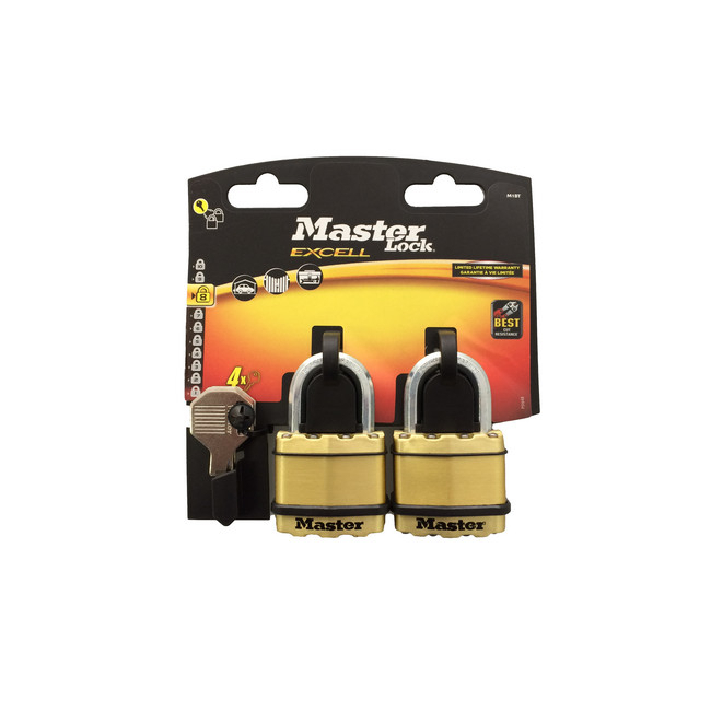 Padlock - Excell - Keyed - 45mm - 2 Pack - Pack of 2 - MA455001