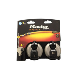 Padlock - Excell Stainless Steel - Discus - Keyed - 70mm -2 Pack - Pack of 2 - MA450021