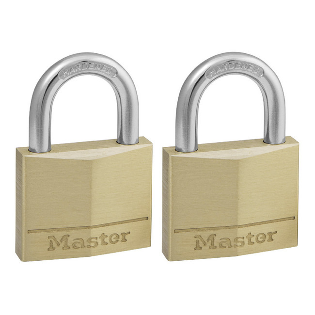 Brass Padlock - Keyed - 40mm - 2 Pack - Pack of 2 - MA205342