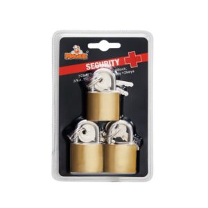 Brass Padlock - 3/KA - Iron - 32mm - Pack of 3 - 97031280