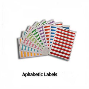 Alphabetic Labels - 27 Labels Per Sheet - Colour Options - Pack of 10 - LABA