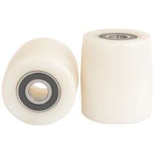 Pallet Truck Load Roller Replacement - With Bearings - Nylon - White - 80mm ⌀ - N80