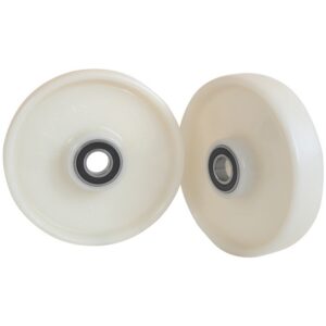 Pallet Truck Load Roller Replacement - With Bearings - Nylon - White - 200mm ⌀ - N200