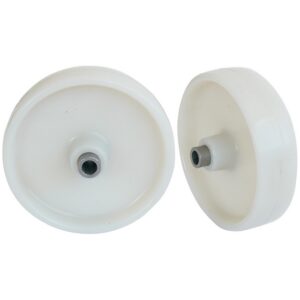 Castor Replacement Wheel with Bush - Nylon - White - 125mm ⌀ - Pack of 2 - N125