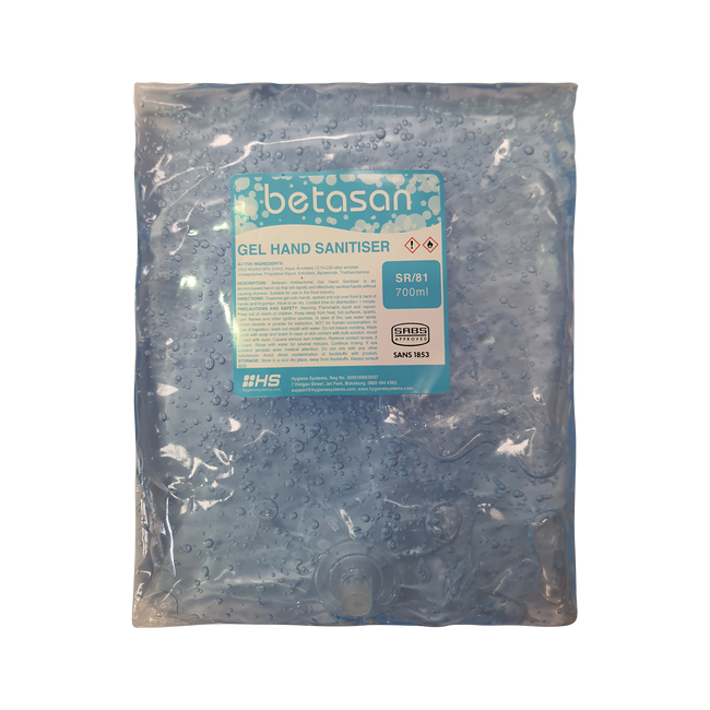 Hand Sanitiser - Gel - 700ml - Pack of 6 - SR_81