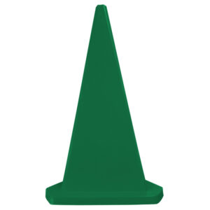 Safety Cone - Triangular - Hard Plastic - Parking Bollard - 100cm - Green - MBOL1MG