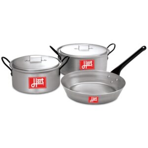 Frying Pan - Pots with Lids - Combination - 5 Piece - Hart - Z2 WSH - Aluminium - 175mm - 200mm Pots - 230mm Pan - 701189