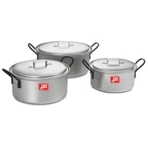 Pots with Lids - Combination - 6 Piece - Hart - Z2 - Aluminium - 175mm - 200mm - 225mm Pots - 701184