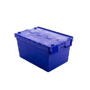 Crate - Security Container - Plastic ALC - Attached Hinged Lid - 18L - 40 x 30 x 24cm - Blue - ALC-240-Blue