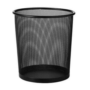 Waste Paper Bin - Wire Mesh Range - Small - Round - Metal - 23 x 26 cm - Colour Options - MESH006BL