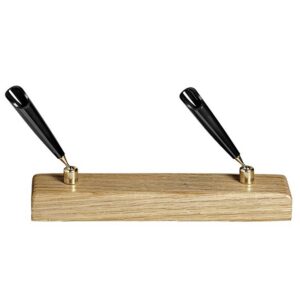 Pen Stand - Double - Executive Wooden Range - 4.5 x 19 x 2 cm - Oak - 942OA